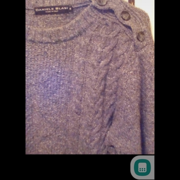 Daniele Blasi Gray Sweater Wool Blend 1/4 Button Made In Italy - Picture 2 of 5